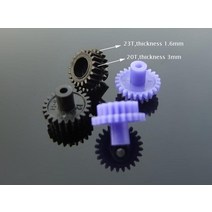 피니언기어 10 개 오버랩 기어 블랙/퍼플 더블 레이어 플라스틱 피니언 미니 4WD 카 모델 직경 1, 02 purple