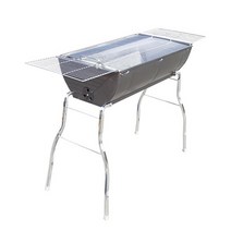 탱크 바베큐그릴 주니어 날개형 스탠드 BBQ그릴 화로대 접이식 캠핑그릴 야외그릴 숯불그릴 휴대용그릴 석쇠그릴 국산, 그레이