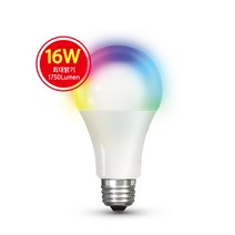 델플러스 스마트 풀컬러 전구 16W 효율1등급 최대 1750 Lumen CRI 90이상 식물재배등 Wifi 연결 앱사용, 풀칼라