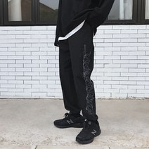 Sorfil 자수 가시 닌자 와이드 쿵푸 조거 팬츠 복고 올드스쿨 스트리트댄스 고착휴한가한 바지의 습기