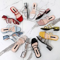 분홍슈즈 발등 3cm 슬리퍼 힐 뮬 샌들 블로퍼 SL-3014