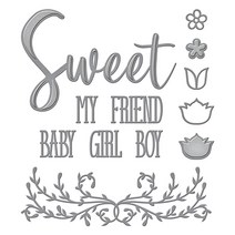 [정품] Spellbinders My Sweet Friend 에칭 다이 금속 문구 1251942