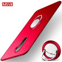 Redmi Note7 Note8 프로 케이스 MSVII 하드 Xiaomi Note 8 Pro 커버 매트 참고 7, Red With Ring, 레드
