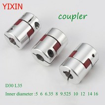 D30L35 커플러 D30 L35 3 조 알루미늄 플럼 플렉시블 샤프트 링 모터 커넥터 5/6/6.35/8/10/12/14/16mm, 37 10x12