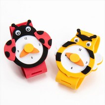 EVA 손목 시계 손목시계 만들기 패키지 재료 어린이 DIY 엄마표 미술 준비물, EVA시계:꿀벌