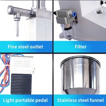 정량 5 ~ 50ml 10LPneumatic 수직 소형 충전 기계 화장품 샴푸 식수 꿀벌 페달 포함, 01 5-50ML_01 110V_03 UK