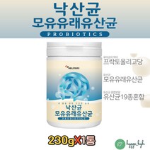 낙산균 유산균 락토바실러스 타먹는 분말 230g 1통 4세대 3세대 루테리 가세리 프롤린 모유유산균 모유유래 프락토올리고당 19종 혼합 쉐이크 가루 프로바이오틱스 노인 부모님