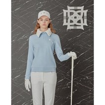 닥스골프 [21FW] [PREMIUM CLASSIC]블루 퍼배색 반집업티셔츠 DNTS1D810B1