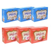 크라운 딸기산도 3p + 크림산도 3p 세트 966g, 1세트