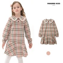 레노마 키즈 여아더블카라 체크원피스 핑크 R2231O608 10