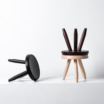 Cassina 524 카시나 타브렛 원목 스툴 풋 간이 의자, 브라운