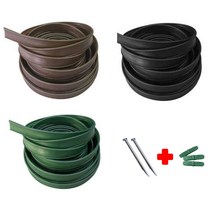 가든럽 잔디 엣지 9cm 14cm 잔듸 화단 분리대 ﻿경계 정리 가든 정원 마당 테두리 울타리, GDL-10  x 10m, 블랙
