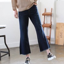 뉴클로 여성용 세미와이드 부츠컷핏 빈티지 데님팬츠 청바지 NQL-K3