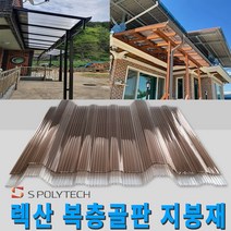 복층골판 내화학성 렉산 폴리카보네이트 넥산 지붕재 온실 주택 해가림 비가림 축사, 1000X2100(내화학성), 투명