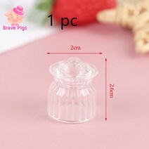 4 개 1:12 스케일 인형 집 미니어처 주방 캔디 바 음식 항아리 장식 아기 어린이 DIY 완구, 육군 녹색