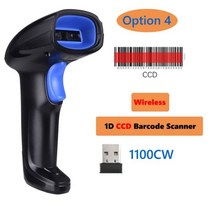 유선 무선 바코드 스캐너 리더기 뜨거운 판매 휴대용 W l ss 2.4G 바코드 스캐너 유선 USB 1D 2D QR 바코드 리더 PDF417 IOS 안드로이드, 04 Wireless1D CCD