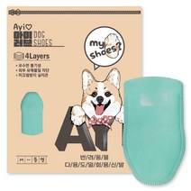강아지 일회용 산책 신발, 90매, 민트