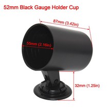 진공게이지 범용 디지털 진공 측정기 스모크 렌즈 2 52mm 흰색 백라이트 게이지-30, Gauge Cup