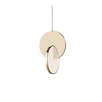 태양열 조명 북유럽 심플 원형 거울 식당 샹들리에 크리에이티브한 개성 있는 식탁 바 태양광 조합, 02 S, 01 gold_02 S