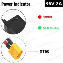 전동킥보드배터리 TANGSPOWER-36V 2A 전기 스쿠터 납산 충전기 41.4V 자전거 휠체어용 충전기, AU, 10 XT60