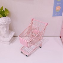 촬영용 파스텔 쇼핑카트 초소형 미니카트, 핑크