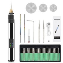 레이저각인기 조각기 마킹기 CNC 커팅기 25w 전기 조각사 펜 세트 연삭 기계 조각사 드릴 네일 머신 금속 레터링 마킹 머신 무선 미니, 설정 f