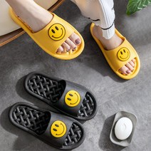 1+1 odda 스마일 욕실화 귀엽고 푹신한 욕실슬리퍼 퍼니 슬리퍼, fun(그레이+그레이)