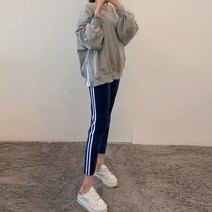 VANANA2 벨로아 벨벳 소재 두줄 여성 데일리 레깅스
