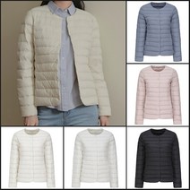 POLHAM 여성전용 가볍고 걸치기좋은 가성비좋은 품질좋은 오리솜털80% 오리깃털20% 라운드넥 경량점퍼 경량잠바 경량패딩 경량다운 경량자켓 겨울점퍼
