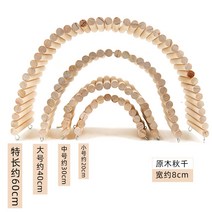 햄스터 인형 그네 소프트 발판 사다리 장난감 밀대 족제비 집 우드 아치교 피함 울타리 통로 종려옥 조경 4756732643, 원목 그네 중간사이즈 타입 8*30c