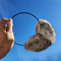 2+1 부드러운 천연 토끼털 귀마개 겨울 귀도리