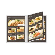 [을지메뉴] 투명메뉴판 블랙 6page