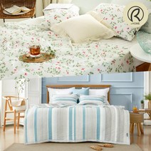 리치앤홈 시원한 냉감여름이불 리플 시어서커 인견 홑이불 모음S/Q