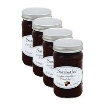 SARABETHS 사라베스 자두 체리 잼 스프레드 510g 4팩 FRUIT SPRD PLUM CHERRY 18OZ