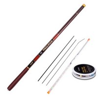 Goture Rod 콤보 텔레스코픽 낚싯대 30M72M 탄소 섬유 2837 파워 핸드 폴 낚시 플로트 리그 및 스페어 탑세 가지 팁 고처 로드, Red+3.0 m