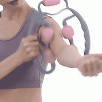 롤러마사지기 종아리붓기관리 허벅지근육풀기 팔뚝살관리 몸매관리 부드러운롤링 사이즈조절, 롤러마사지기-핑크, 상세페이지 참조