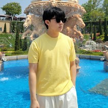 디센도 남자 여름 반팔 니트