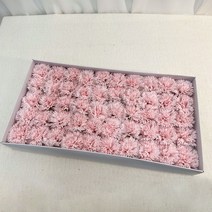 이플린 비누꽃 카네이션 만들기 재료 50개입 꽃다발 꽃바구니 다이 DIY 어버이날 스승의날 어린이집 유치원 수업 재료, 핑크(꽃만)