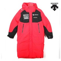 데상트패딩 JQS SM423SDJO1-RED 남녀공용 스위스 스키팀 롱다운, 색상:레드계열 / 사이즈:95