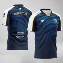 마라톤 싱글렛 액체 Dota2 팀 T 셔츠 사용자 정의 이름 게임 유니폼 남성 여성 편안한 통기성 e스포츠, M, MIRACLE-