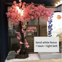 인조잔디 벚꽃 야외 정원 웨딩 파티 호텔 크리스마스 홈 인테리어 나무, 분홍색+1.5m highX1.3m width