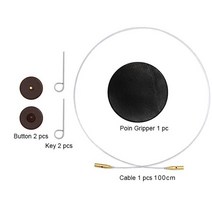 줄대바늘 두근두근대바늘레슨시리즈+바늘세트 대바늘세트 대바늘 교환 가능한 흑단 원형 바늘 스웨터 직조 도구 양모 면사 DIY 니트 액세서리, [11] Cable 100cm