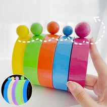 유니커블 레인보우 팝잇 푸쉬팝 볼 버블팝 파빗 틱톡 무한 뽁뽁이 주물럭 공놀이 피젯 장난감 스트레스 해소, 원색 WC488