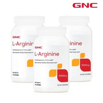 GNC 지엔씨 L-아르기닌 1000mg 90정, 3병(270정)