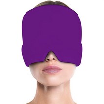 축농증 젤 핫 콜드 테라피 두통 편두통 릴리프 cap for sinus neck cold pack ice hat eye mask pain relief massage ice, 자주색