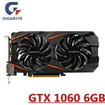 기가 바이트 GTX 1060 6GB 그래픽 카드 비디오 GPU 맵 nVIDIA Geforce 오리지널 GTX1060 192Bit HDMI PCI-E X16, 단일모델명/품번
