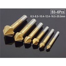 HSS-티타늄 카운터 싱크 디버링 모따기 드릴 1/4 육각 생크 테이퍼 홀 커터 헤드 전동 공구, [05] B3