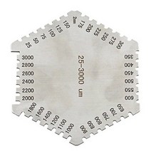 High Precision Stainless Steel Hexagon Wet Film Comb trument Diaphragm Thickness Gauge, 01 은
