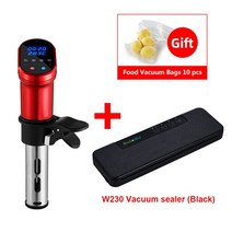 수비드 조리기 저온조리 진공조리 BioloMix3 세대 수스 비데 요리기 스마트 와이파이 제어 1200W 침수 순환기 진공 히터 정확한 온도, Red N black vacuum_CHINA | AU