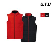 유투 WP85 남여공용 두꺼운 리버시블 후드 패딩 베스트 양면 조끼 겨울조기축구 웜업